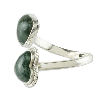 Alternate image for Heart-Shaped Jade Wrap Ring When Two Hearts Meet