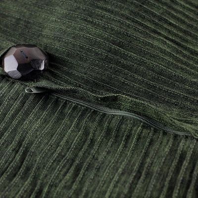 Alternate image for Leaf Green Cotton Hobo Style Handbag with Coin Purse Surreal Green