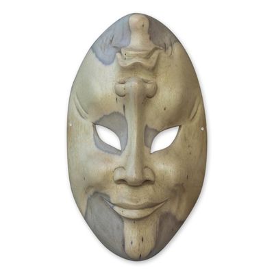 Alternate image for Hand Carved Wood Mask Comedy and Tragedy