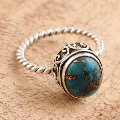Alternate image for Sterling Silver and Composite Turquoise Ring Adorable Azure
