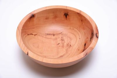 Alternate image for #2320 Pecan Wood Fruit Bowl 12 1/2 x 4 1/4