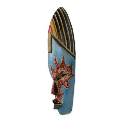 Alternate image for Multicolored African Wood Mask from Ghana True Beauty