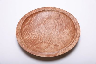 Alternate image for #2115 Quilted Maple Wooden Platter 13 1/4 x 1 3/4  Flame Maple Platter Maple Platter