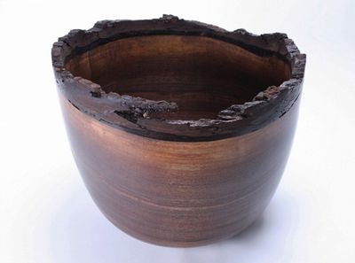 Alternate image for #1025 Black Walnut Natural Edge Wooden Bowl 13 X 11 1/2  Natural Edge Walnut Bowl  Walnut Bowl
