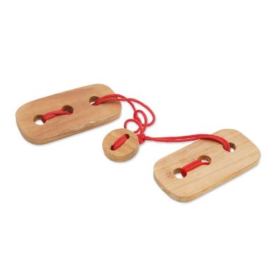 Alternate image for Fair Trade Handmade Teak Wood Pub Style Puzzle Red Omed-Omedan