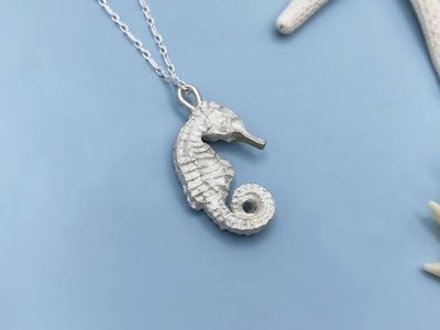 Alternate image for Silver Seahorse Necklace