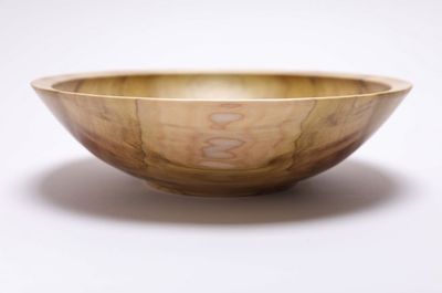 Alternate image for #2469 Rainbow Tulip Poplar Wooden Bowl 9 1/2 x 2 1/2