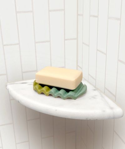 Alternate image for Indigo Lime Colorblock Ceramic Soap Dish