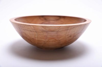 Alternate image for #2042 Mineral Stained Hickory Wooden Bowl 9 1/8 X 3 1/4