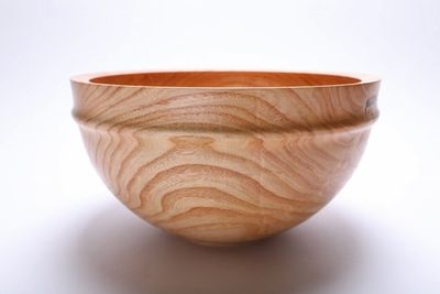 Alternate image for #1932 Locust Wooden Salad and Fruit Bowl  12 7/8″ X 7″ Wooden Bowl