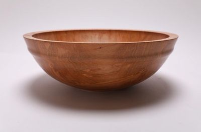Alternate image for #2416 Tiger Sugar Maple Wooden Fruit and Salad Bowl 12 3/8 x 4 3/8