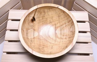 Alternate image for #2249 Tulip Poplar Wooden Salad Bowl  11 x 4