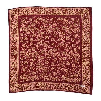 Primary image for Hand Dyed Batik Bandana, 100% Soft Cotton, Charmed Canopy, Red