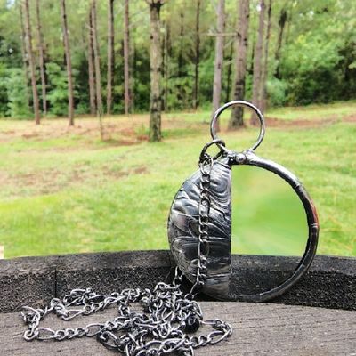 Alternate image for Handmade Magnifying Glass Necklace for Women, Glass Monocle, Practical Gift for Reader or Elderly