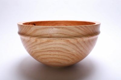 Alternate image for #1932 Locust Wooden Salad and Fruit Bowl  12 7/8″ X 7″ Wooden Bowl