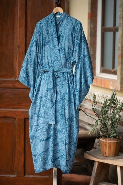 Alternate image for Womens Batik Patterned Robe Garden of Illusion