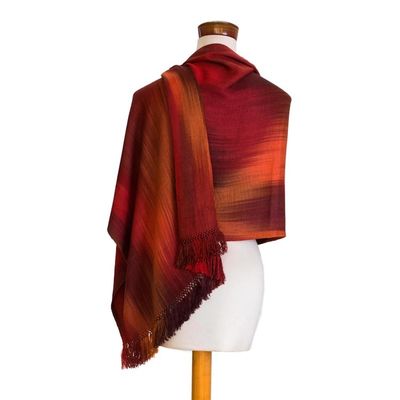 Alternate image for Unique Rayon Shawl Maya Firebird
