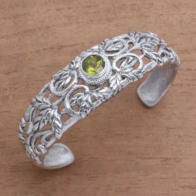 Primary image for Wheat Motif Peridot Cuff Bracelet from Bali Wheat Beauty