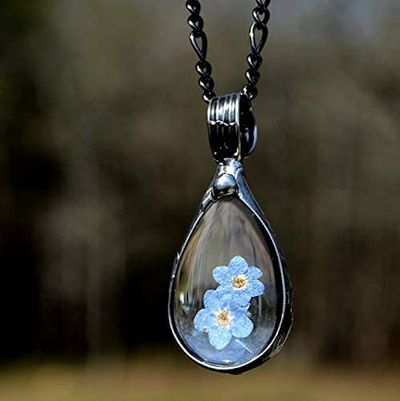 Alternate image for Forget Me Not Pendant Necklace, Teardrop