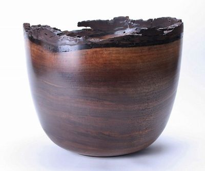 Alternate image for #1025 Black Walnut Natural Edge Wooden Bowl 13 X 11 1/2  Natural Edge Walnut Bowl  Walnut Bowl