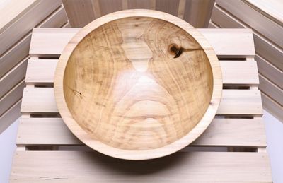 Alternate image for #2249 Tulip Poplar Wooden Salad Bowl  11 x 4