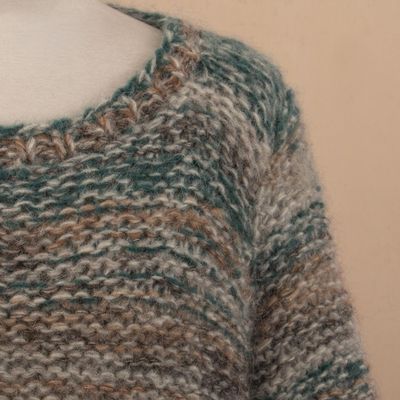 Alternate image for Alpaca and Cotton Blend Pullover Sweater Heathered Earth