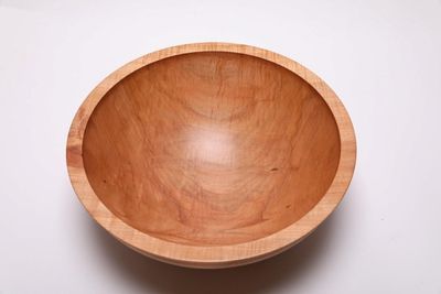 Alternate image for #2416 Tiger Sugar Maple Wooden Fruit and Salad Bowl 12 3/8 x 4 3/8