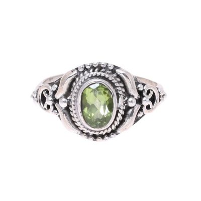 Alternate image for Traditional Peridot Cocktail Ring from India Traditional Romantic