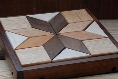 Alternate image for Small Wooden Quilters Puzzle for Home and Office  Solid Hardwood Puzzle