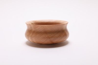Alternate image for #2507 Tiger Maple Wooden Potbelly Bowl 4 1/8 x 2