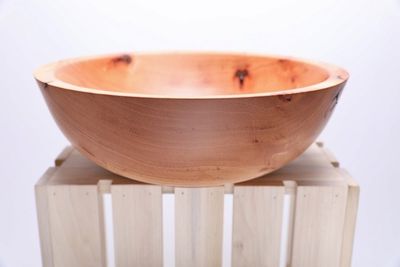 Alternate image for #2320 Pecan Wood Fruit Bowl 12 1/2 x 4 1/4