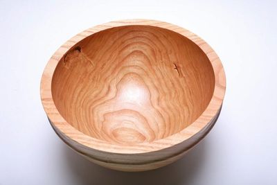 Alternate image for #1932 Locust Wooden Salad and Fruit Bowl  12 7/8″ X 7″ Wooden Bowl