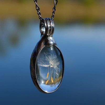 Alternate image for Wish Necklace for Women, 4 Seed, Handmade Dandelion Seed Pendant