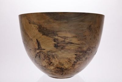 Alternate image for #1789 Wormy Magnolia Burl Wooden Bowl   12 1/2 X 9 1/4