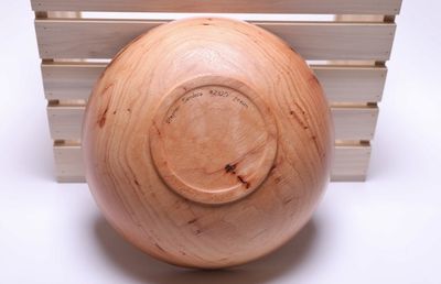 Alternate image for #2320 Pecan Wood Fruit Bowl 12 1/2 x 4 1/4