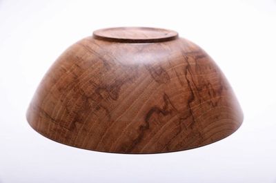 Alternate image for #2042 Mineral Stained Hickory Wooden Bowl 9 1/8 X 3 1/4