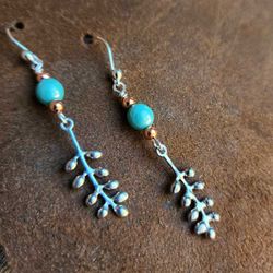 Image for Handmade Long Dangle Earrings with Sterling Silver Ear Wires