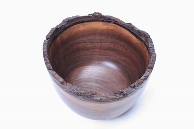 Alternate image for #1025 Black Walnut Natural Edge Wooden Bowl 13 X 11 1/2  Natural Edge Walnut Bowl  Walnut Bowl