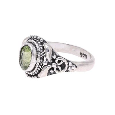 Alternate image for Traditional Peridot Cocktail Ring from India Traditional Romantic