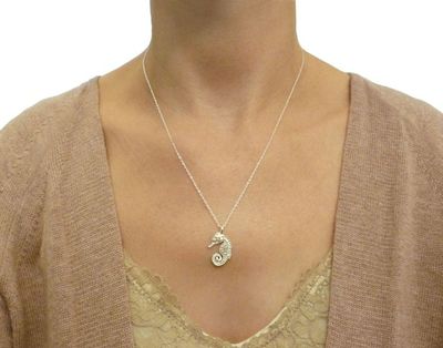 Alternate image for Silver Seahorse Necklace