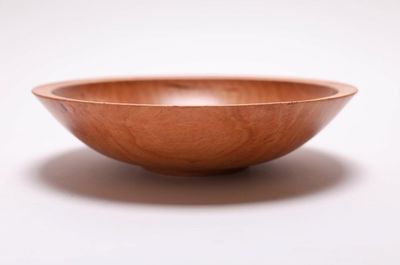 Alternate image for #2445 Handmade Wild Black Cherry Wooden Bowl 7 1/2 x 2