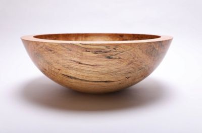 Alternate image for #1796-3 Spalted Maple Wooden Bowl 14 1/2 X 5 1/4