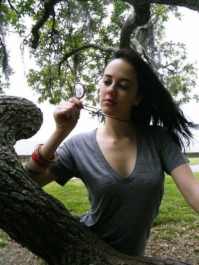 Alternate image for Magnifying Glass Pendant Necklace for Women, Handmade Glass Magnifier Jewelry