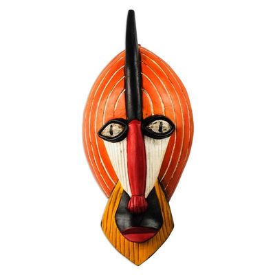 Alternate image for Ghanaian Hand Carved Wood Mask Ghanaian Monkey
