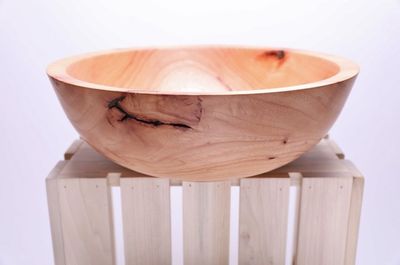 Alternate image for #2320 Pecan Wood Fruit Bowl 12 1/2 x 4 1/4