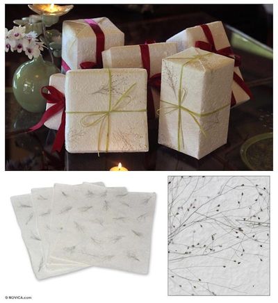 Alternate image for Saa Wrapping Paper Set of 4 Winter Garden