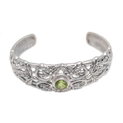 Alternate image for Wheat Motif Peridot Cuff Bracelet from Bali Wheat Beauty