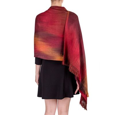 Alternate image for Unique Rayon Shawl Maya Firebird