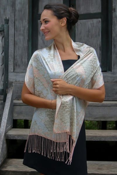 Primary image for Batik Silk Scarf from Indonesia Feminine