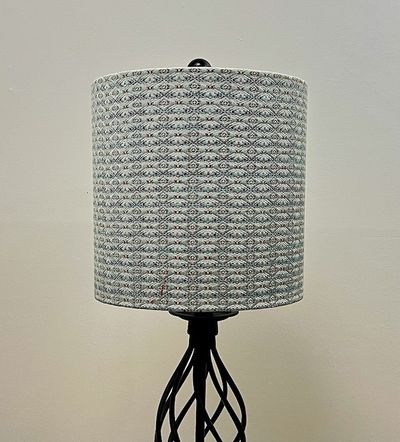 Alternate image for 10 Handcrafted Sax Diamond Pattern Fabric Lampshade